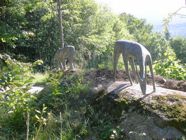 Skulpturengarten - Elefant und Antilope